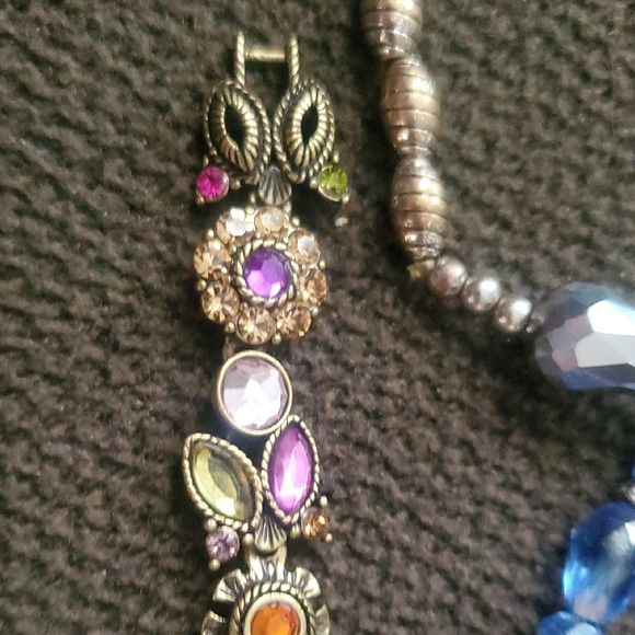 Mixed Beaded Bracelet Lot in Blue, Turquoise, Gold, Black - Picture 3 of 12